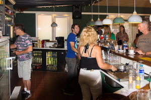 Drukte in de kantine